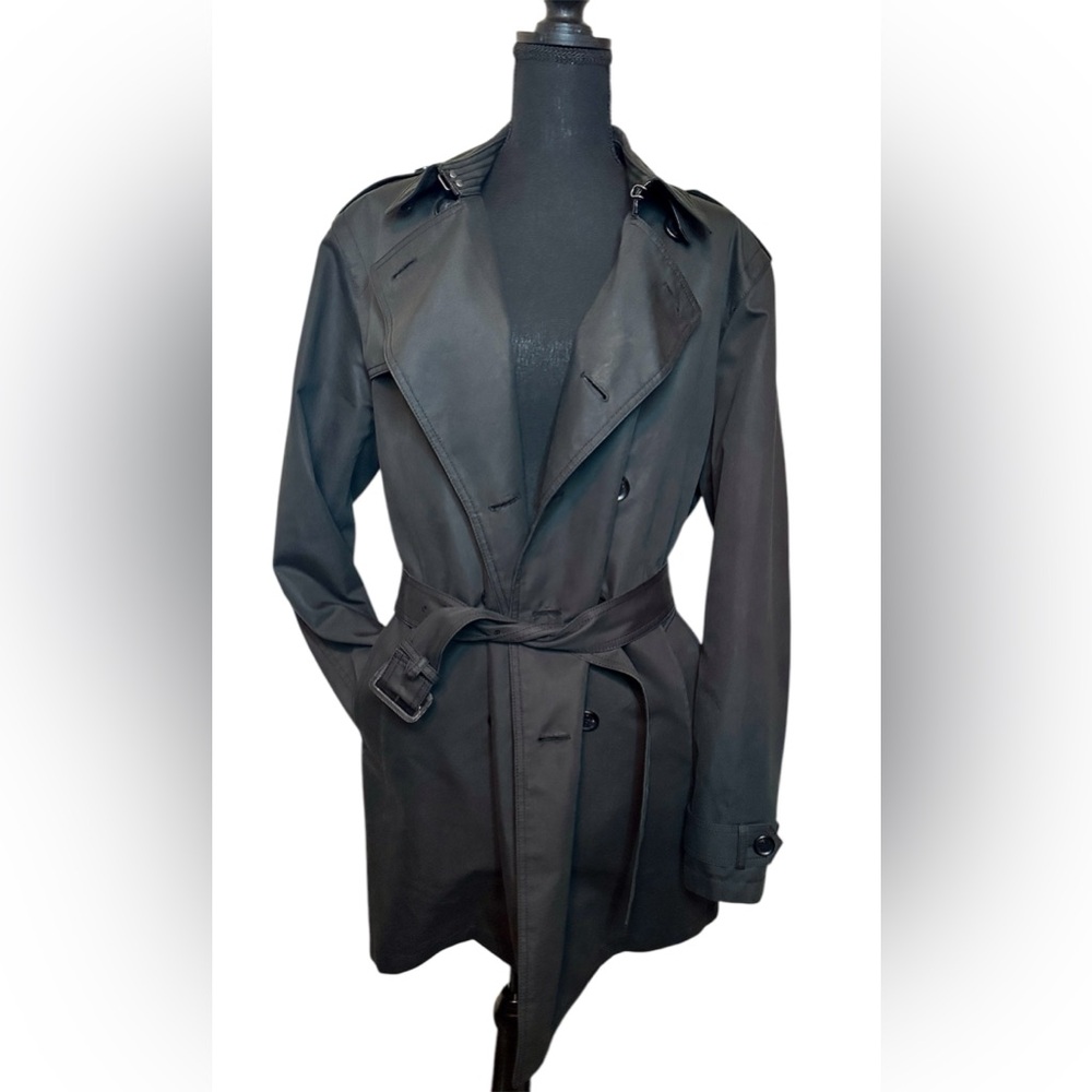 Coach Double Breasted Trench Coat (Like-New; Black; Large) - Picture 8 of 15